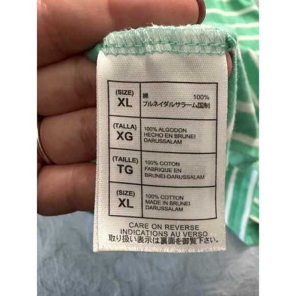 Disney Girl's Aulani Resort Minnie Mouse Green White Striped Dress Sz XL - Picture 8 of 8